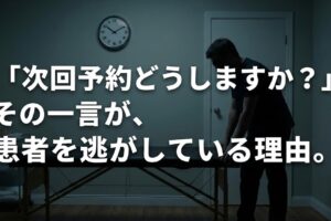 「次回予約どうしますか？」